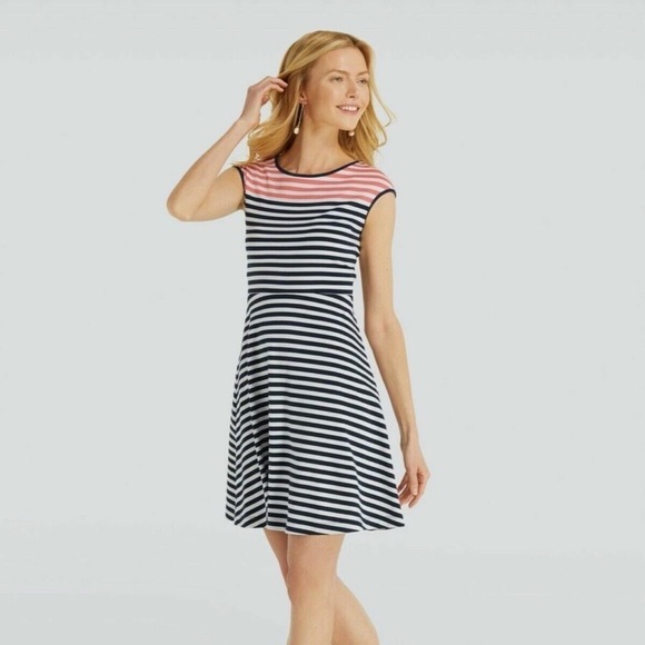 Draper James Dresses & Skirts - Draper James Stripe Ponte Knit A Line Dress 1X
